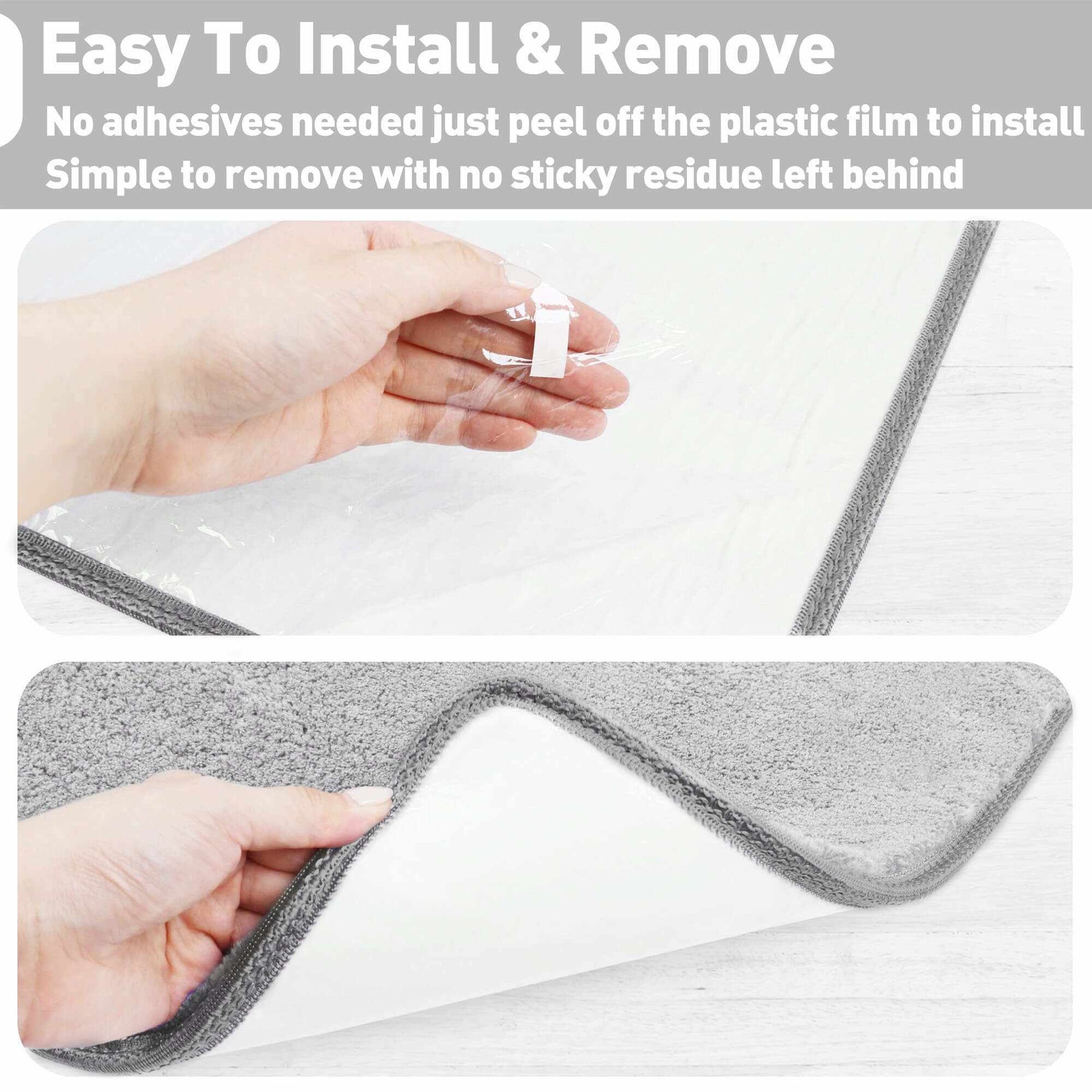 Protecteurs d'escaliers en peluche de couleur unie, bande antidérapante, marches de tapis d'escalier sans colle.