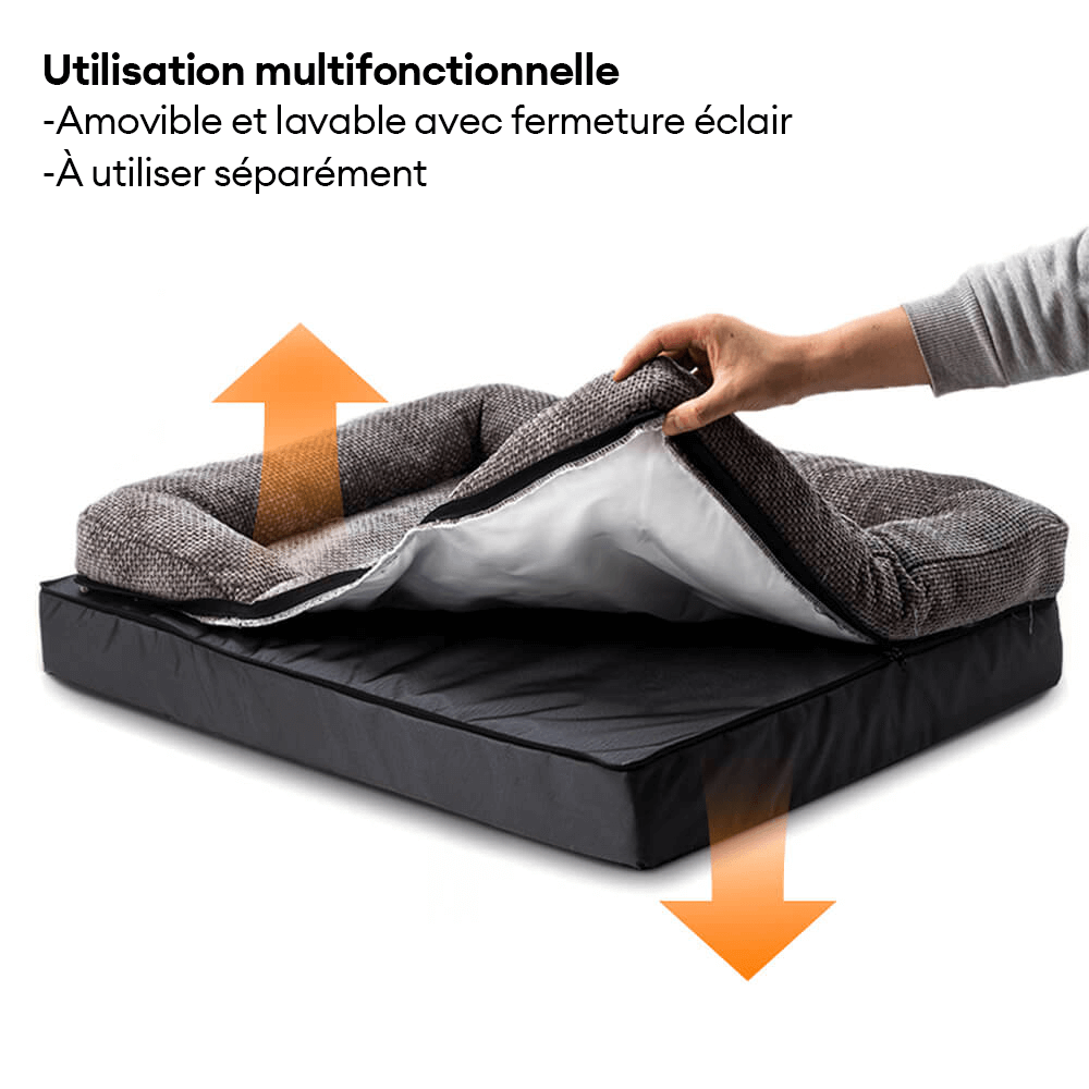 Lit orthopédique lavable pour chien et chat spacieux confortable et durable