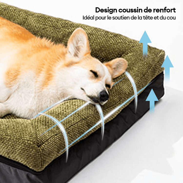 Lit orthopédique lavable pour chien et chat spacieux confortable et durable