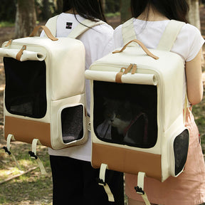 Sac à Dos pour Chat Carré Respirant Pliable et Portable