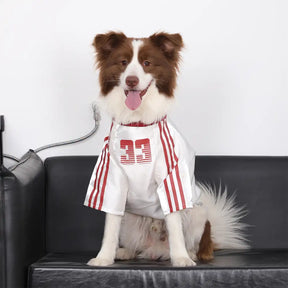 T-shirt pour chien rétro réfléchissant rayé pour toutes les races