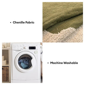 Housse de canapé non glissante en chenille contrastée irrégulière et stylée, résistant aux rayures.