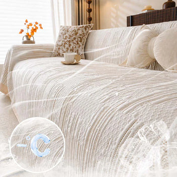 Couverture texturée, Jeté de canapé fraîche, respirante, absorbante de chaleur, multi-fonctionnelle pour canapé.