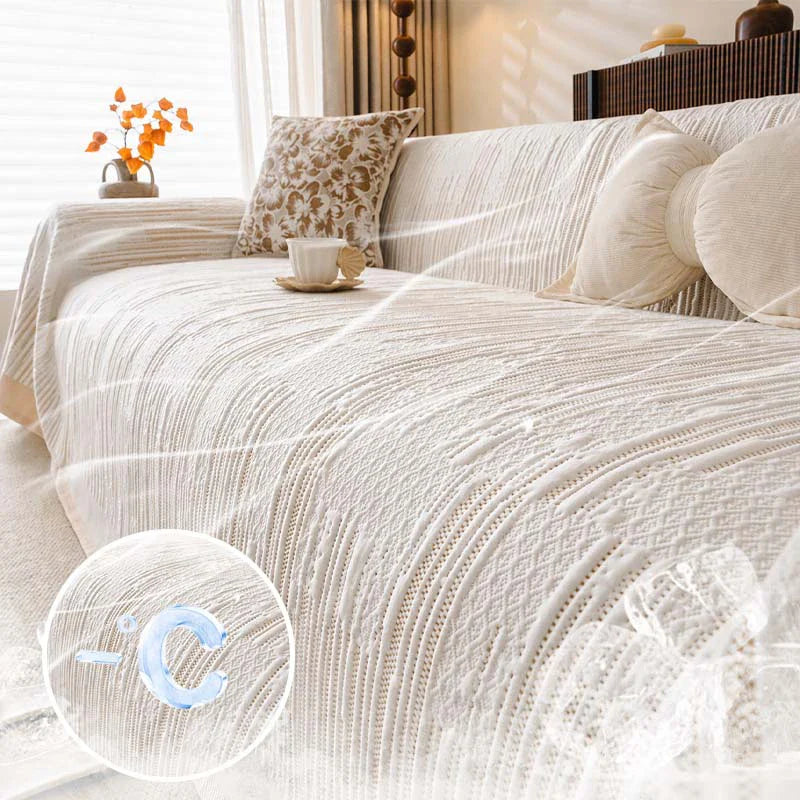 Couverture texturée, Jeté de canapé fraîche, respirante, absorbante de chaleur, multi-fonctionnelle pour canapé.