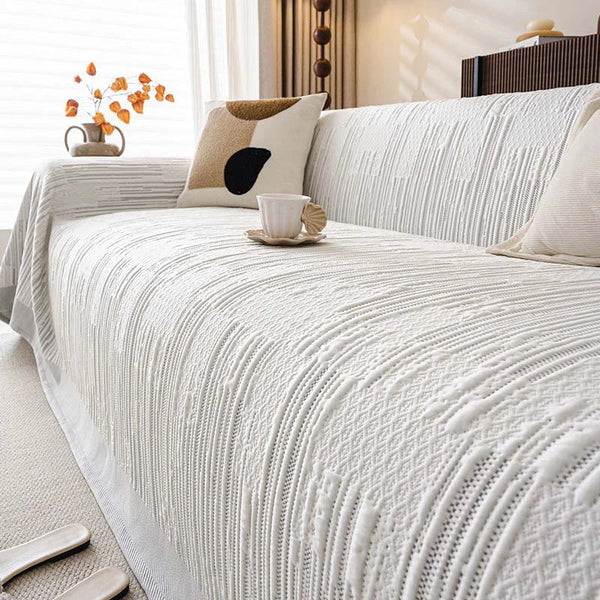 Couverture texturée, Jeté de canapé fraîche, respirante, absorbante de chaleur, multi-fonctionnelle pour canapé.