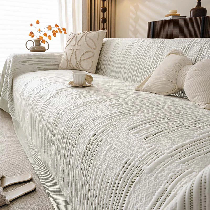 Couverture texturée, Jeté de canapé fraîche, respirante, absorbante de chaleur, multi-fonctionnelle pour canapé.