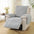 Housse de fauteuil inclinable en fausse fourrure sherpa épaisse et douce avec des sangles élastiques.