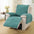 Housse de fauteuil inclinable en fausse fourrure sherpa épaisse et douce avec des sangles élastiques.