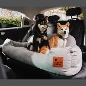 Siège Auto Sécurisé pour Chiens Moyens et Grands - Style Traversin pour Banquette Arrière