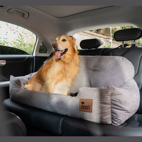 Siège Auto Sécurisé pour Chiens Moyens et Grands - Style Traversin pour Banquette Arrière