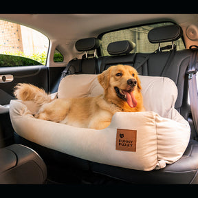 Siège Auto Sécurisé pour Chiens Moyens et Grands - Style Traversin pour Banquette Arrière