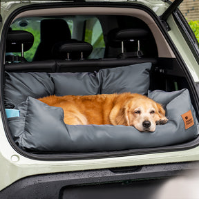 Siège Auto Sécurisé pour Chiens Moyens et Grands - Style Traversin pour Banquette Arrière