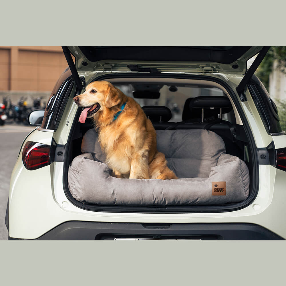 Siège Auto Sécurisé pour Chiens Moyens et Grands - Style Traversin pour Banquette Arrière