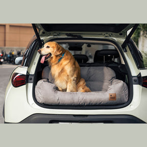 Siège Auto Sécurisé pour Chiens Moyens et Grands - Style Traversin pour Banquette Arrière