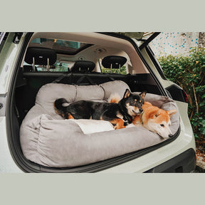 Siège Auto Sécurisé pour Chiens Moyens et Grands - Style Traversin pour Banquette Arrière