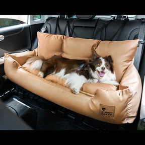 Siège Auto Sécurisé pour Chiens Moyens et Grands - Style Traversin pour Banquette Arrière