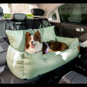 Siège Auto Sécurisé pour Chiens Moyens et Grands - Style Traversin pour Banquette Arrière