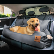 Siège Auto Sécurisé pour Chiens Moyens et Grands - Style Traversin pour Banquette Arrière