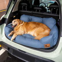 Siège Auto Sécurisé pour Chiens Moyens et Grands - Style Traversin pour Banquette Arrière