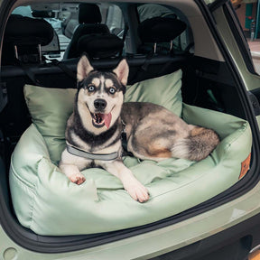 Siège Auto Imperméable et Sécurisé - Style Traversin pour Chiens Moyens et Grands