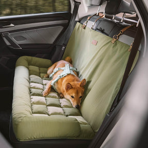 Siège Auto Sécurisé pour Chien Grande Taille avec Repose-Tête - Style Échiquier