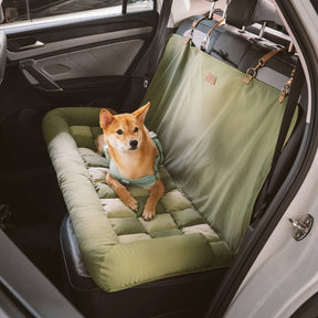 Siège Auto Sécurisé pour Chien Grande Taille avec Repose-Tête - Style Échiquier