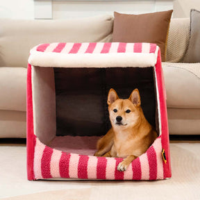 Lit orthopédique pour chien confortable - Stripe Trendy Maison