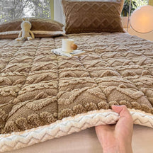 Matelas surmatelas épais en peluche jacquard tissé confortable et antidérapant