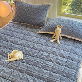 Matelas surmatelas épais en peluche jacquard tissé confortable et antidérapant