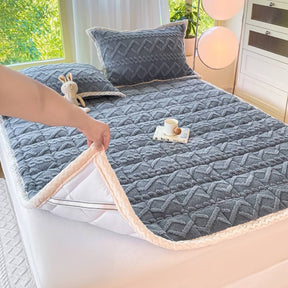 Matelas surmatelas épais en peluche jacquard tissé confortable et antidérapant