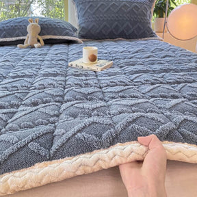 Matelas surmatelas épais en peluche jacquard tissé confortable et antidérapant