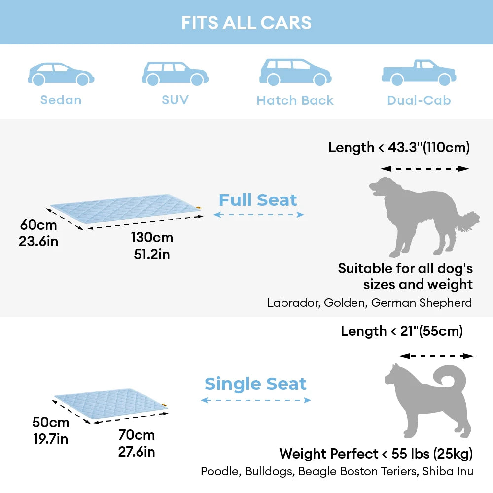 Tapis rafraichissant chien de siège refroidissant pour chiens - Chill Nest