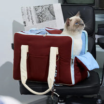 Sac de transport pour animaux de compagnie multifonctionnel en blocs de couleurs pour les navetteurs urbains