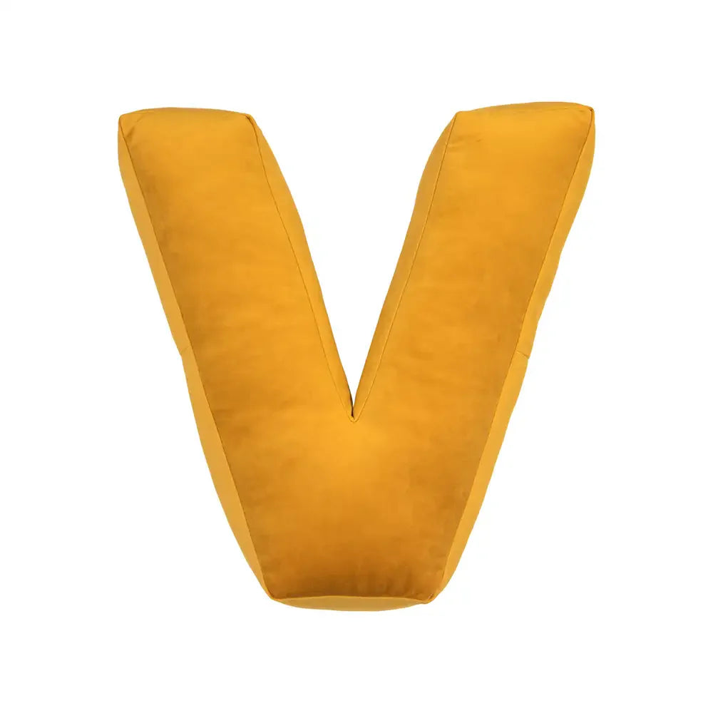 Coussin en velours en forme de lettre câlin