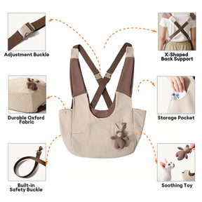 Sac à dos avant pour chat, portable et polyvalent, avec poche, transporteur de poitrine.