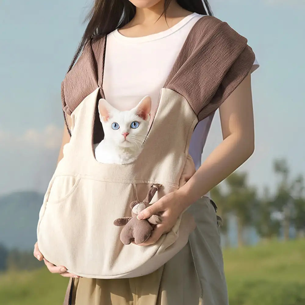 Sac à dos avant pour chat, portable et polyvalent, avec poche, transporteur de poitrine.