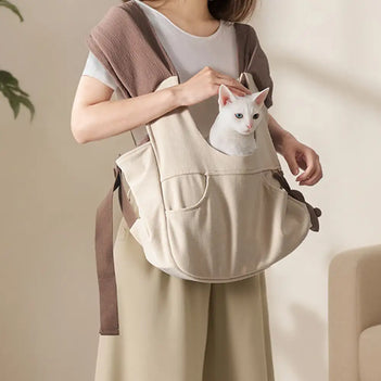 Sac à dos avant pour chat, portable et polyvalent, avec poche, transporteur de poitrine.