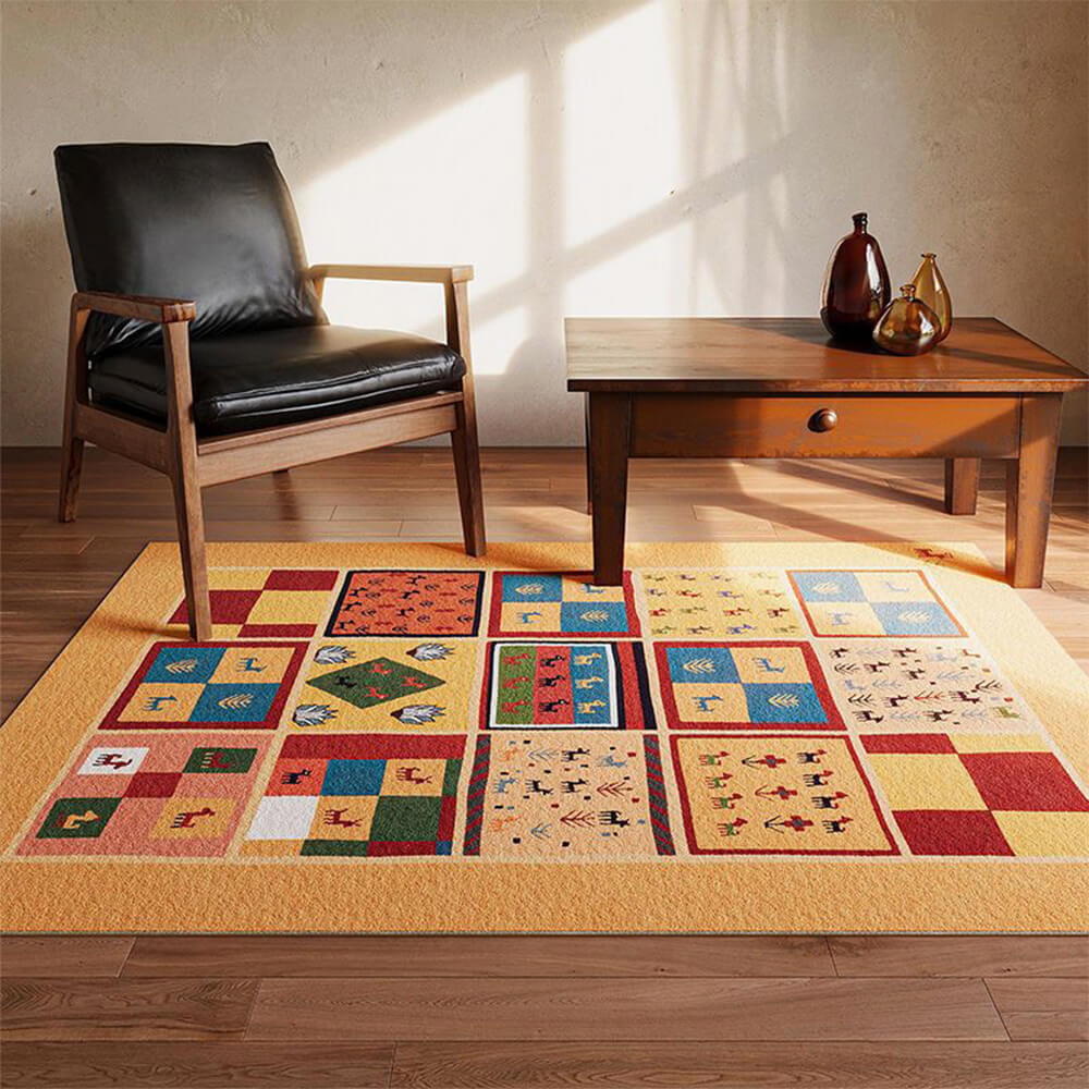 Tapis Antidérapant Décor Maison Vintage