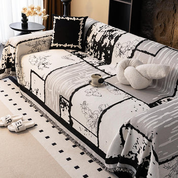 Jeté de canapé housse de canapé vintage en chenille anti-rayures