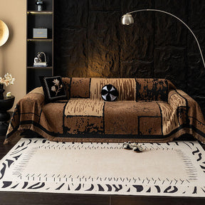 Housse de canapé vintage en chenille anti-rayures