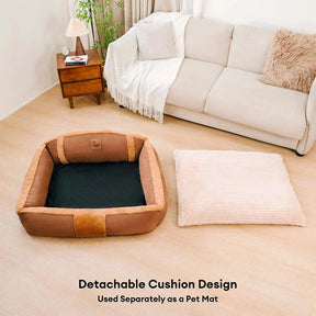 Grand canapé-lit vintage confortable et apaisant pour chien