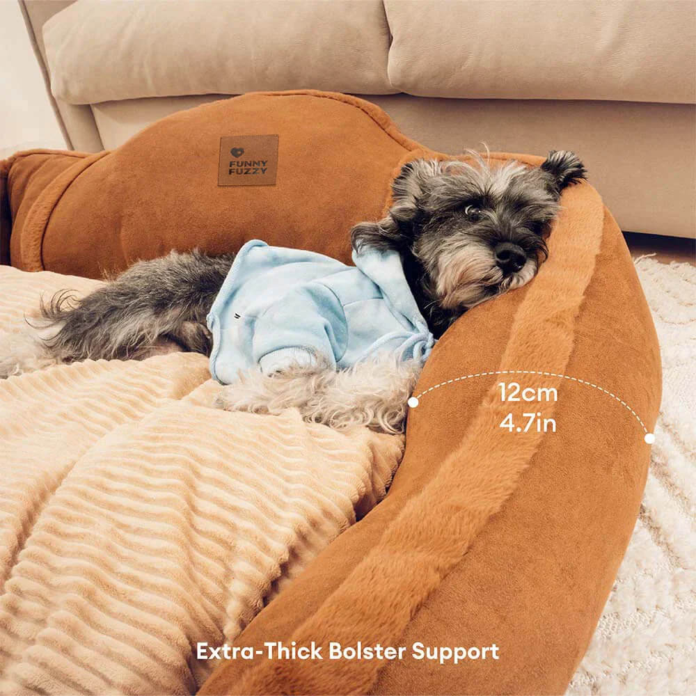 Grand canapé-lit vintage confortable et apaisant pour chien