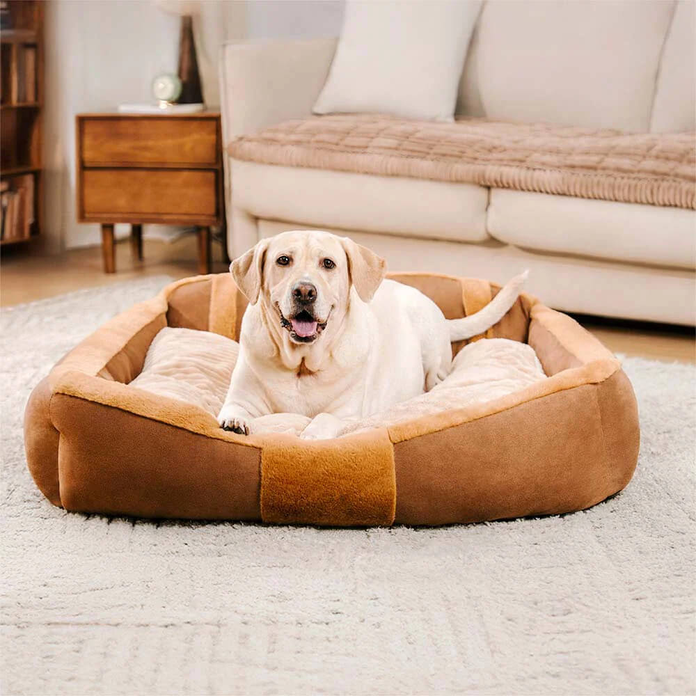 Grand canapé-lit vintage confortable et apaisant pour chien