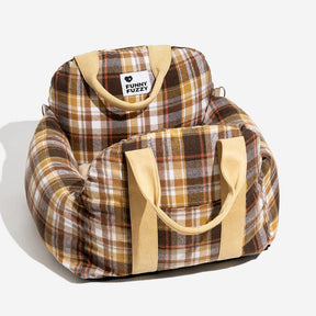 Siège de sécurité pour chien à plaid vintage