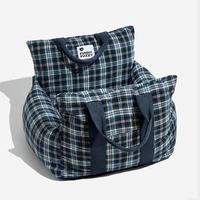 Siège de sécurité pour chien à plaid vintage