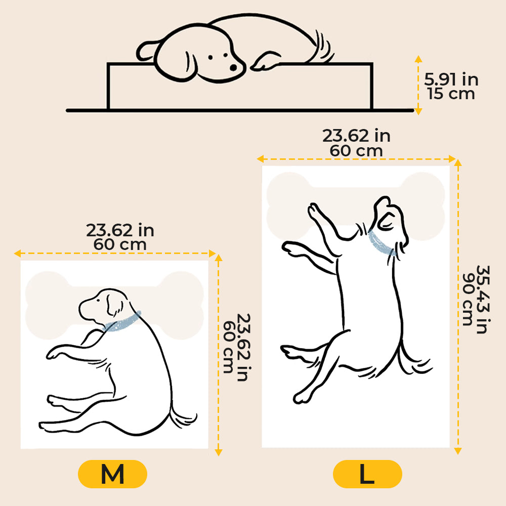 Lit pour chien apaisant en forme de gaufre Rêves Doux