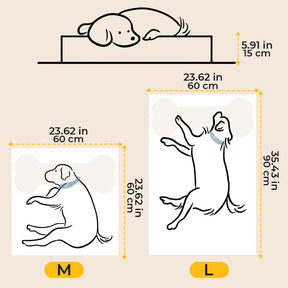 Lit pour chien apaisant en forme de gaufre Rêves Doux