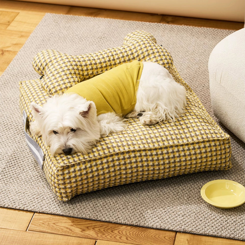 Lit pour chien apaisant en forme de gaufre Rêves Doux