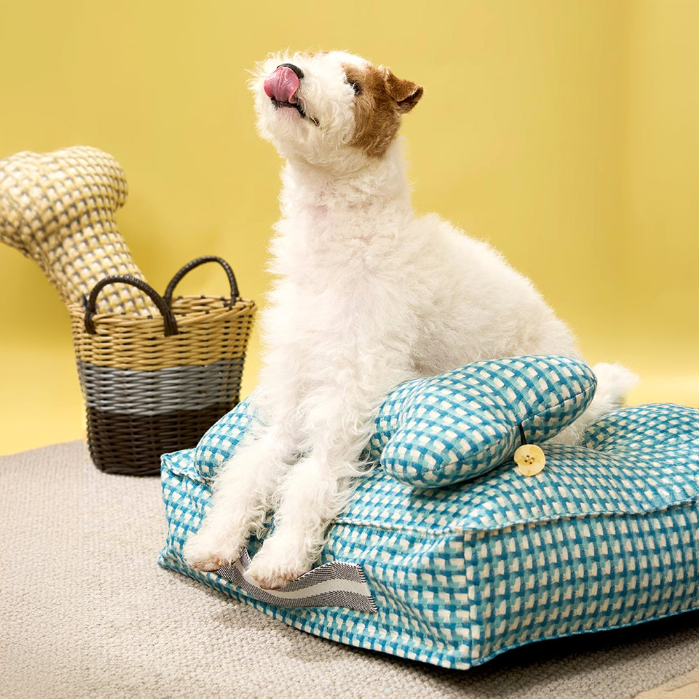 Lit pour chien apaisant en forme de gaufre Rêves Doux