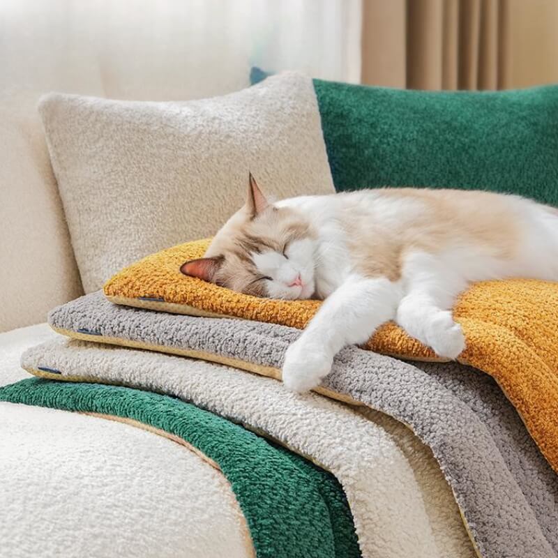 Tapis antidérapant en peluche pour animaux de compagnie chaud et confortable